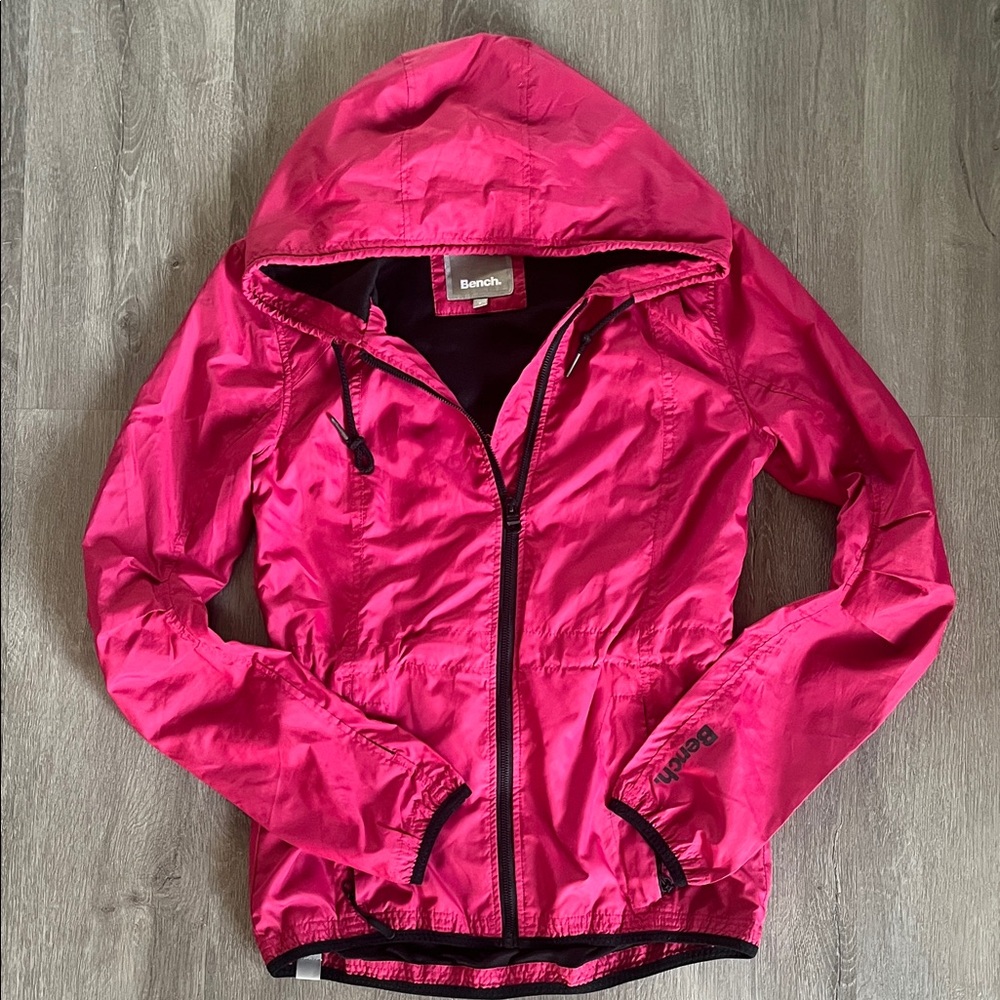 Bench Fuchsia Hooded Windbreaker